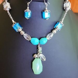 Avon Lucite and Glass Necklace